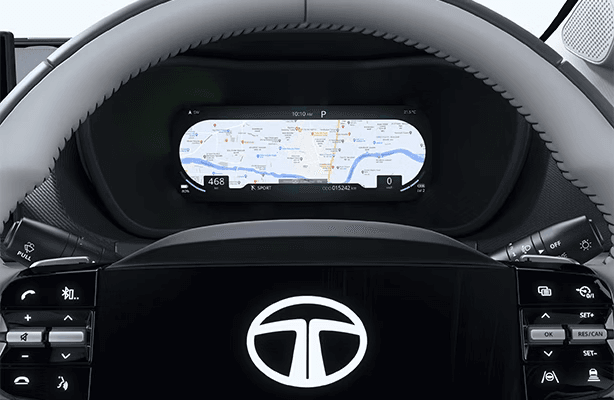Multi Dial Full View Navigation - Tata Curvv EV Advanced Navigation