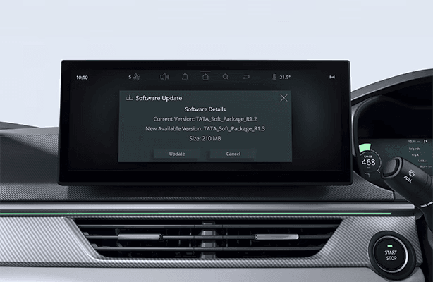 Over-The-Air Updates - Tata Curvv EV Connected Technology