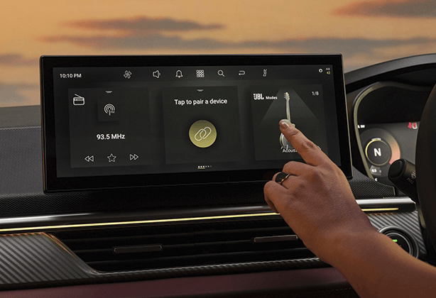 Tata Curvv 12.3 inch HARMAN touchscreen infotainment system - Advanced Connectivity