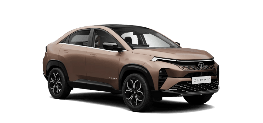 Tata Curvv   in Gold Essence Color