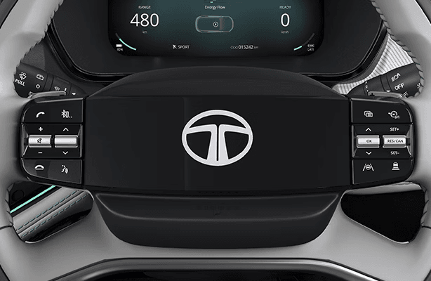 Tata Harrier EV Smart Digital Steering Wheel - Touch Controls
