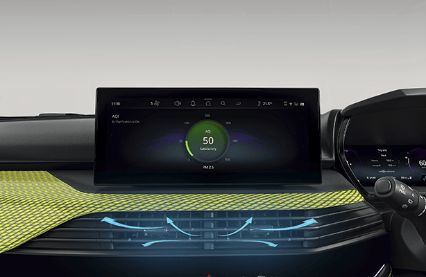 Advanced Air Purifier in Tata Harrier Cabin for Clean Air