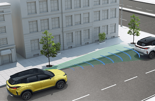 Forward Collision Warning System in Tata Harrier Premium SUV