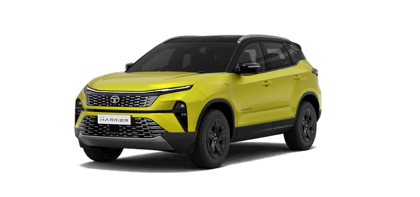 Tata Harrier SUV in Sunlit Yellow Color