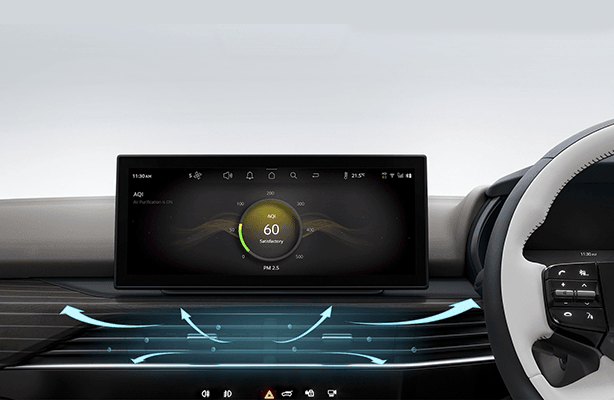 Advanced Air Purifier System in Tata Safari Cabin - Health and Wellness