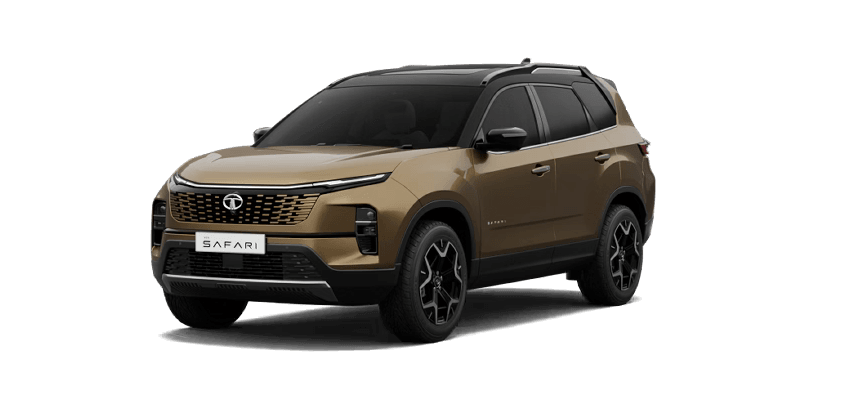 Tata Safari SUV in Cosmic Gold Color